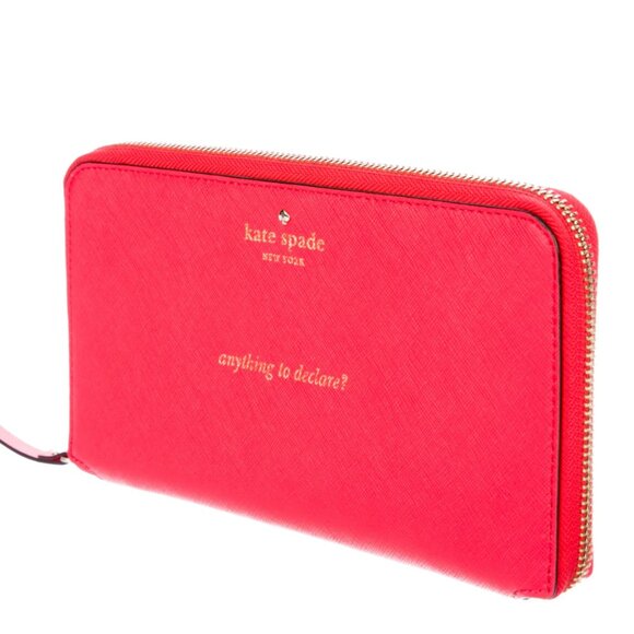 kate spade cedar street maia travel wallet passport holder red nwot - Picture 4 of 10